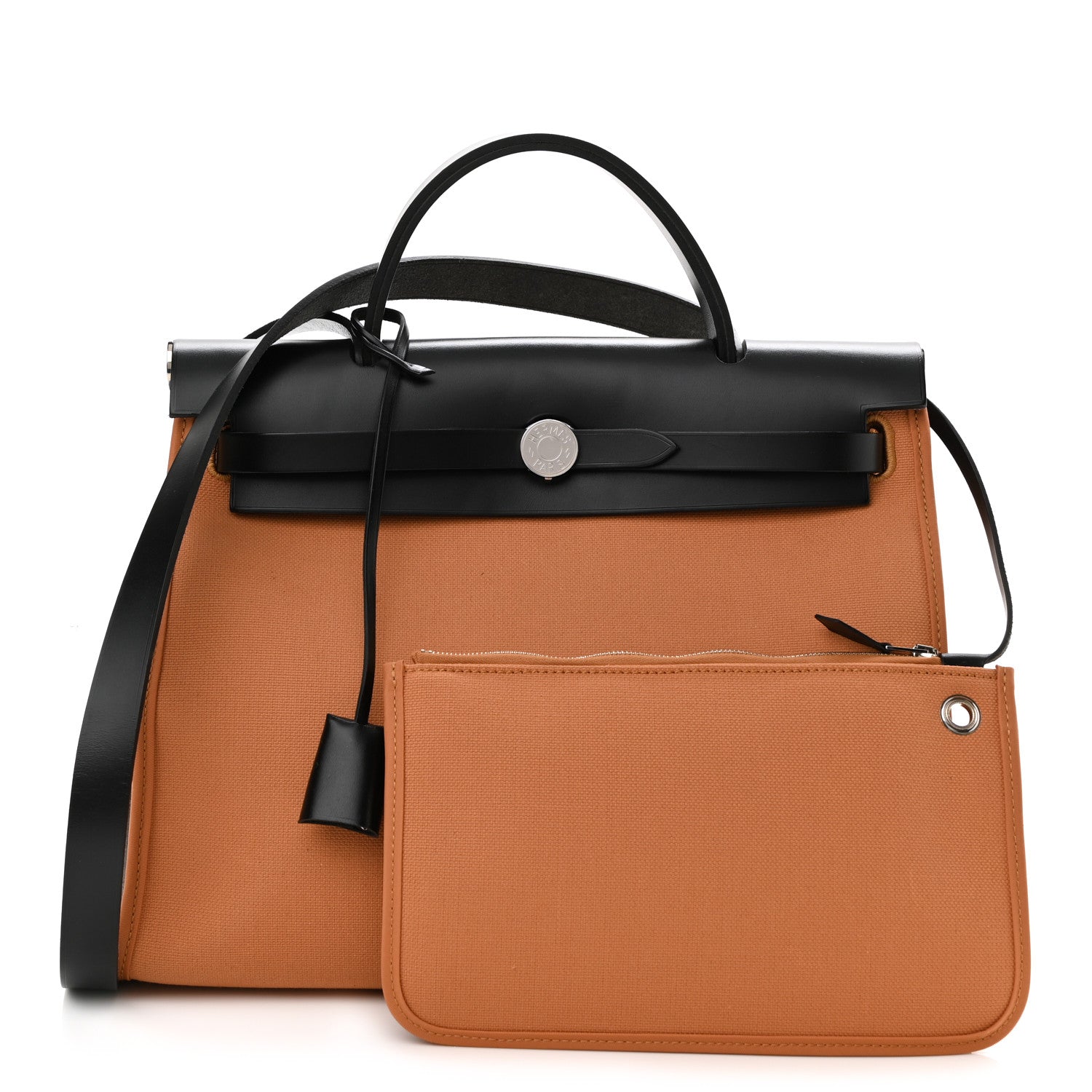 Hermes Vache Hunter Toile Herbag Zip PM 31 Sable Black 1 of 12