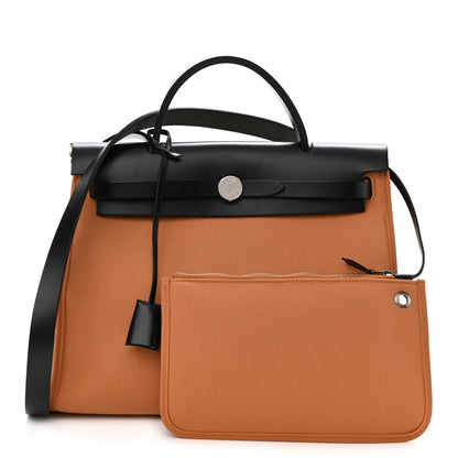 Hermes Vache Hunter Toile Herbag Zip PM 31 Sable Black 1 of 12