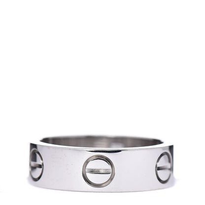 Cartier 18K White Gold 5.5mm LOVE Ring 51 5.75 3 of 4