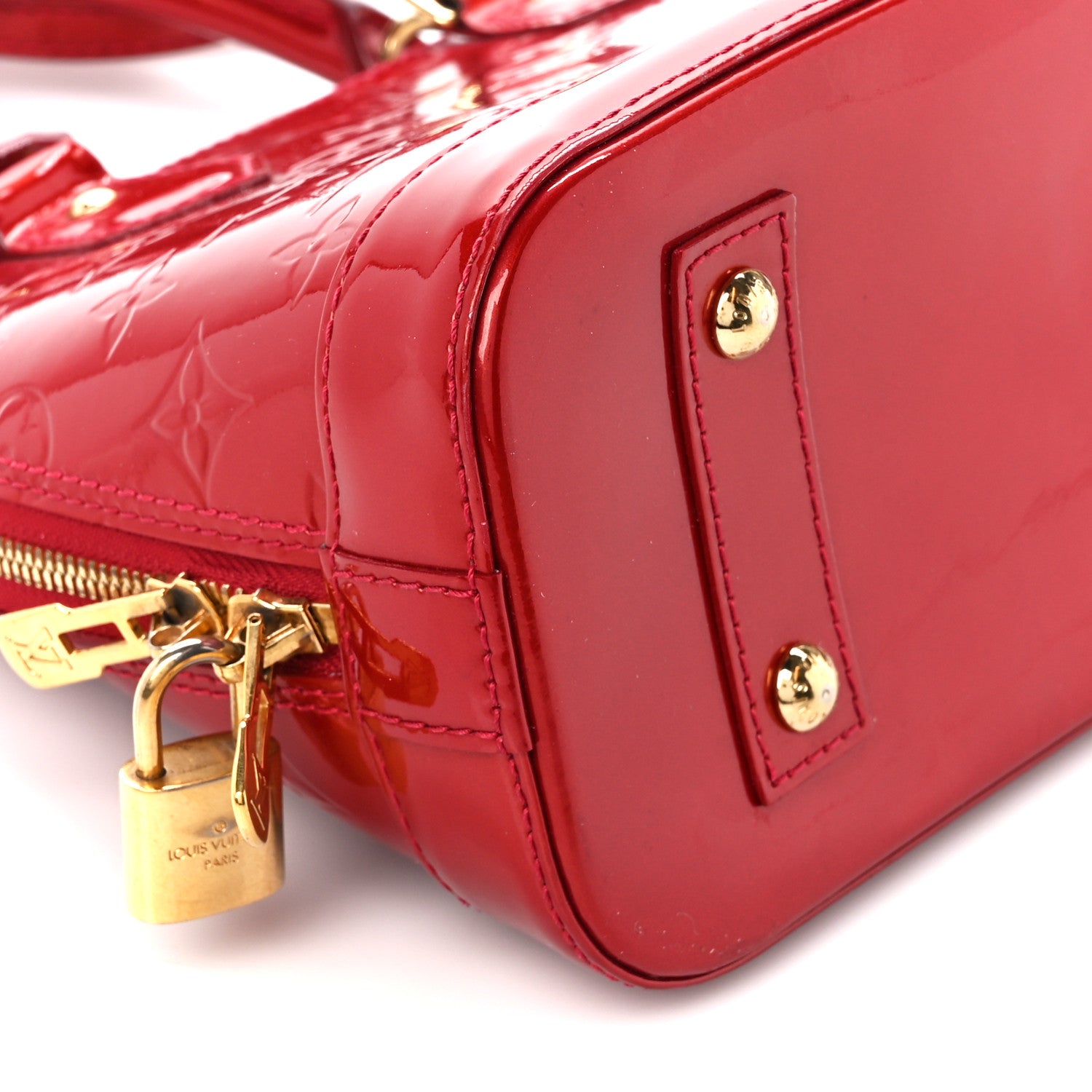 Louis Vuitton Vernis Alma BB Pomme D'Amour 11 of 12