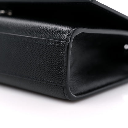 Saint Laurent Grain De Poudre Medium Classic Monogram Monochrome Kate Satchel Black 9 of 10