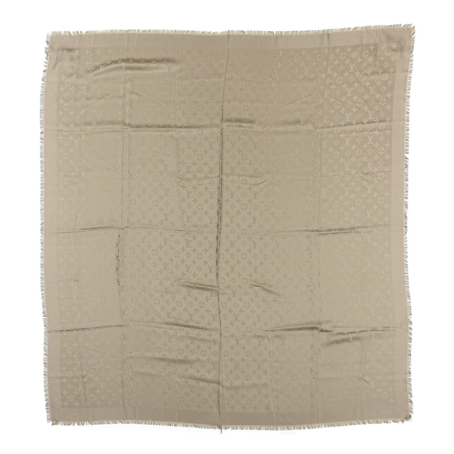 Silk Wool Monogram Shawl Verone
