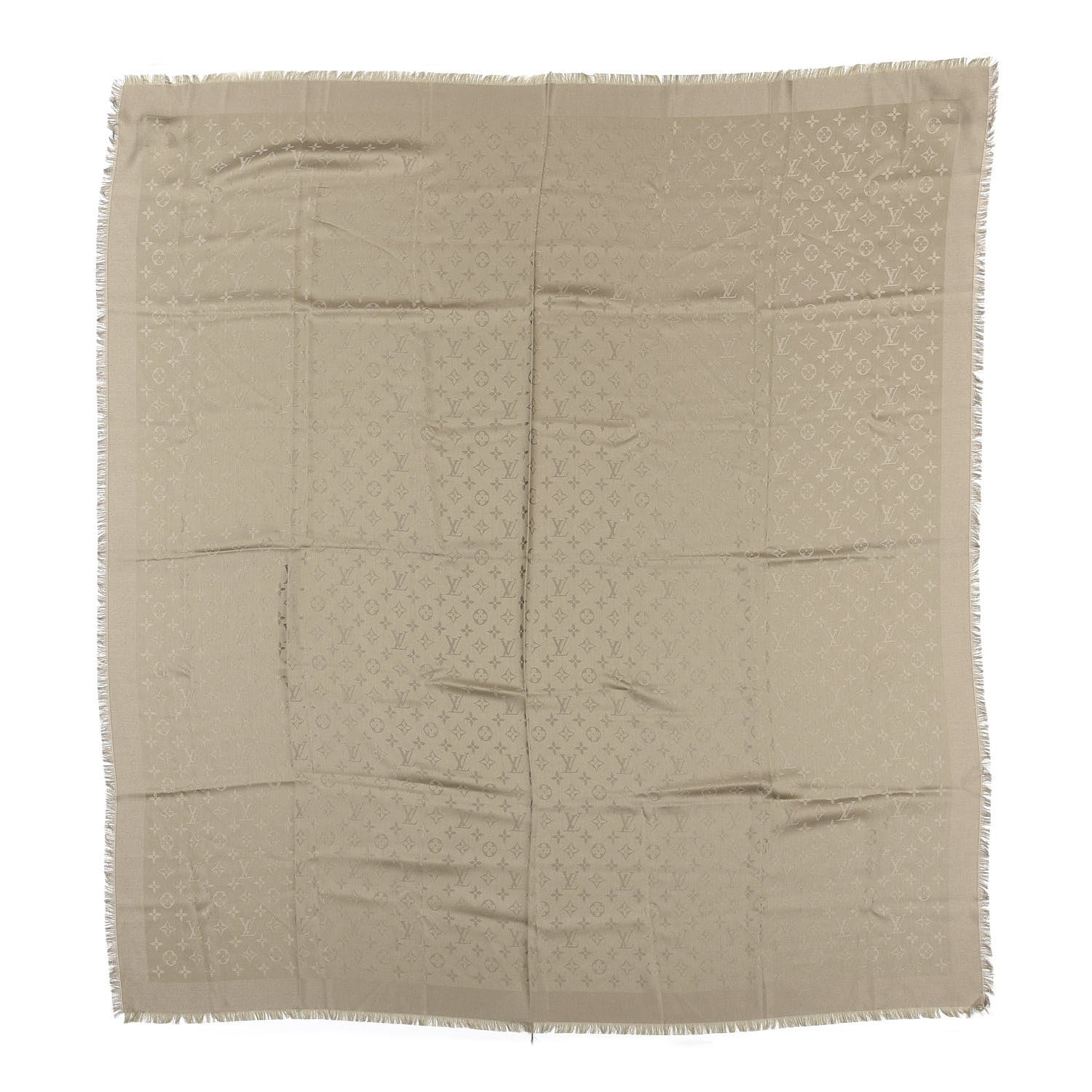 Louis Vuitton Silk Wool Monogram Shawl Verone 1 of 3