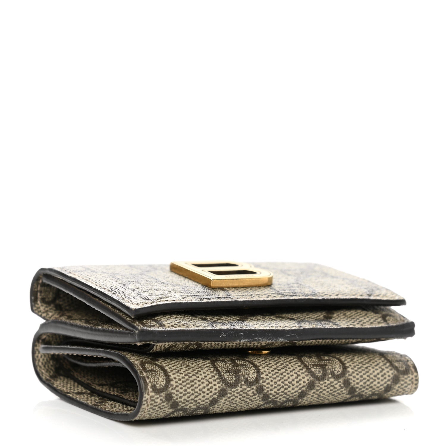 Gucci X BALENCIAGA GG Supreme Monogram Card Case Wallet Beige Ebony 4 of 7