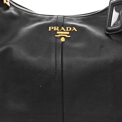 Prada Soft Calf Hobo Black 9 of 13