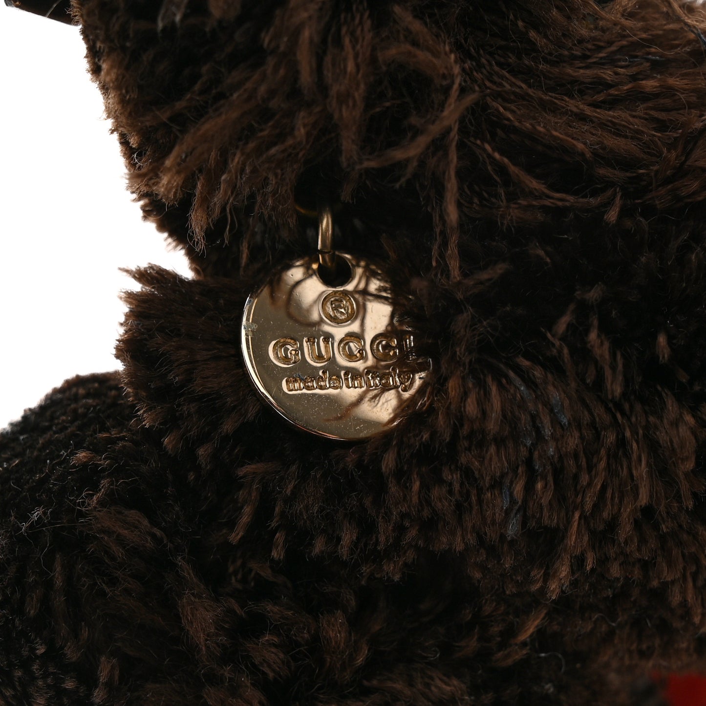 GG Supreme Monogram Lulu French Poodle Bag Charm Brown