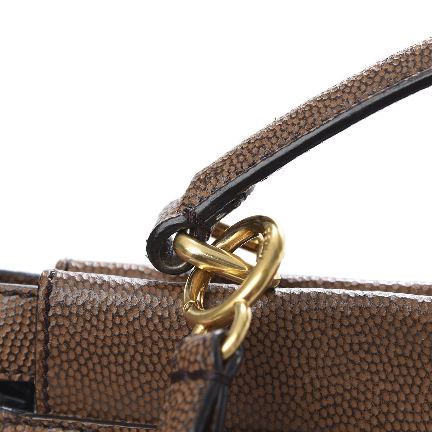 Patent Large Peekaboo Iconic Satchel Brown