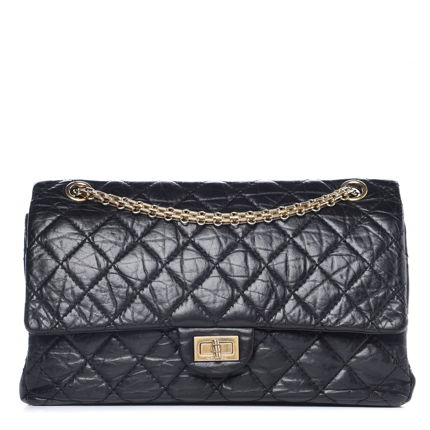 Chanel Aged Calfskin Quilted 2.55 Reissue 226 Flap Black 1 of 12