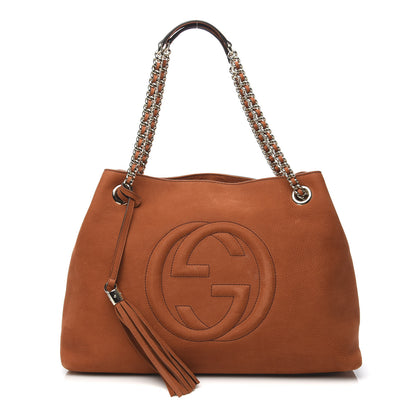 Gucci Vitello Range Medium Soho Chain Shoulder Bag Old Whisky 1 of 12