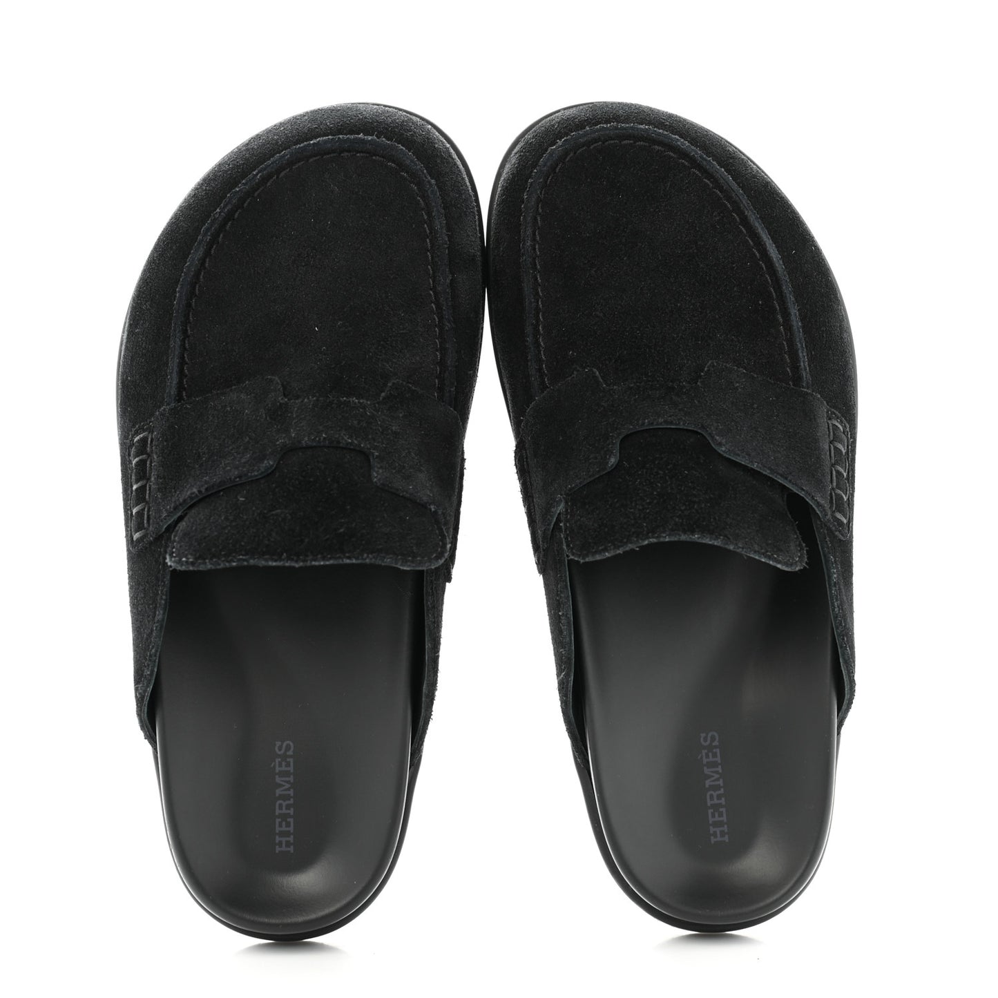 Suede Calfskin Go Mules 37 Black