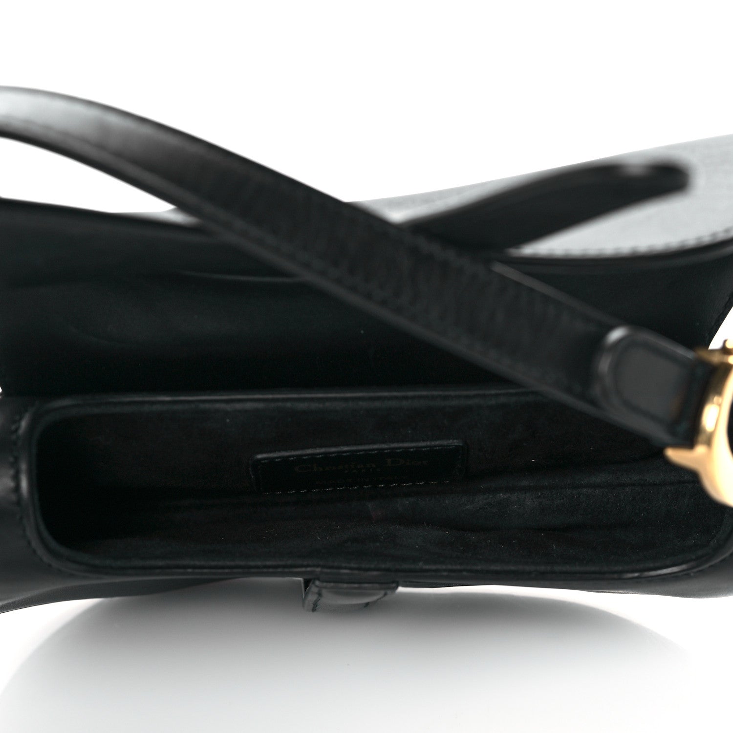 Christian Dior Calfskin Mini Saddle Bag Black 5 of 10