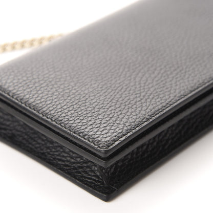 Gucci Dollar Calfskin Medium Betty Chain Wallet Black 6 of 11