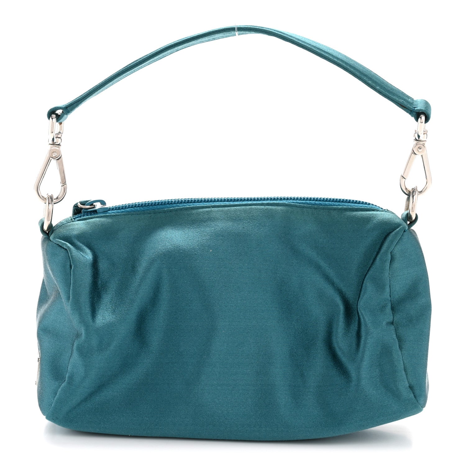 Prada Satin Soft Evening Bag Turchese 1 of 12