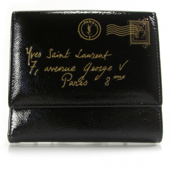 Saint Laurent Patent Y-Mail French Wallet 1 of 7