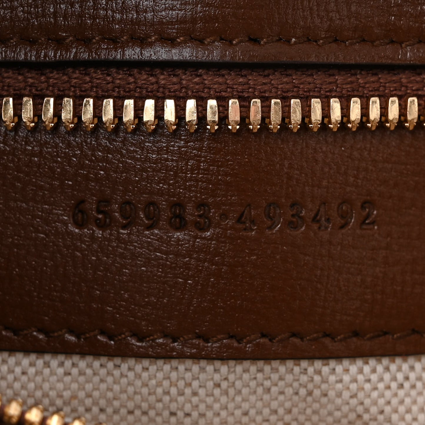 GG Supreme Monogram Azalea Calfskin Small Retro Interlocking G Tote Bag Beige Ebony Brown Sugar