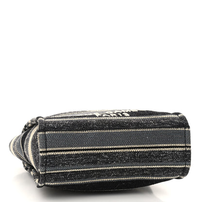 Chanel Striped Canvas Mini Deauville Tote Dark Grey 4 of 7