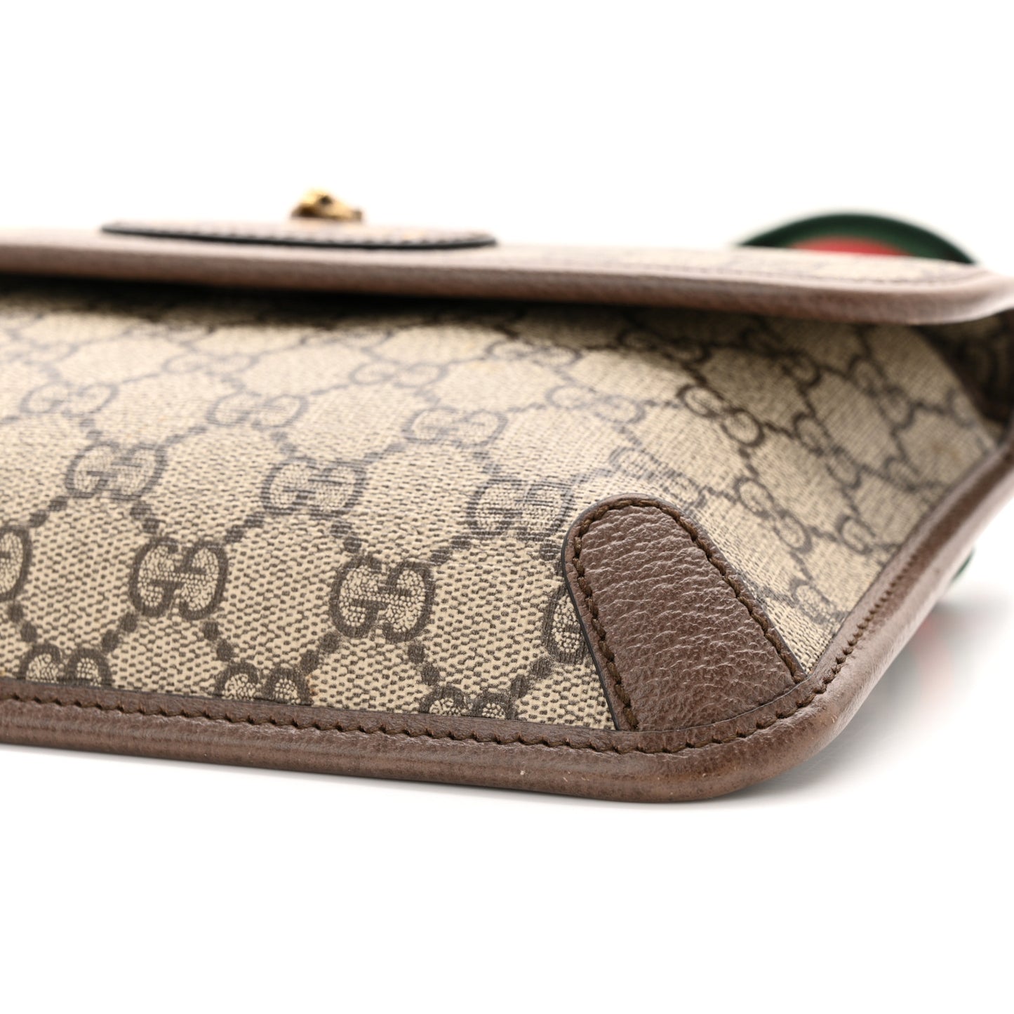 GG Supreme Monogram Neo Vintage Web Belt Bag Brown