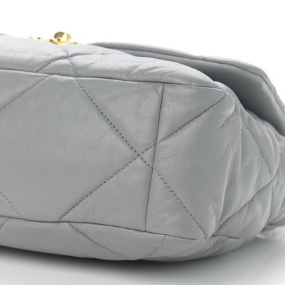 Chanel Lambskin Quilted Large Chanel 19 Flap Grey 10 of 16