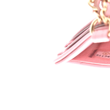 Chanel Lambskin Quilted Chanel Card Holder On Chain Pink 8 of 9