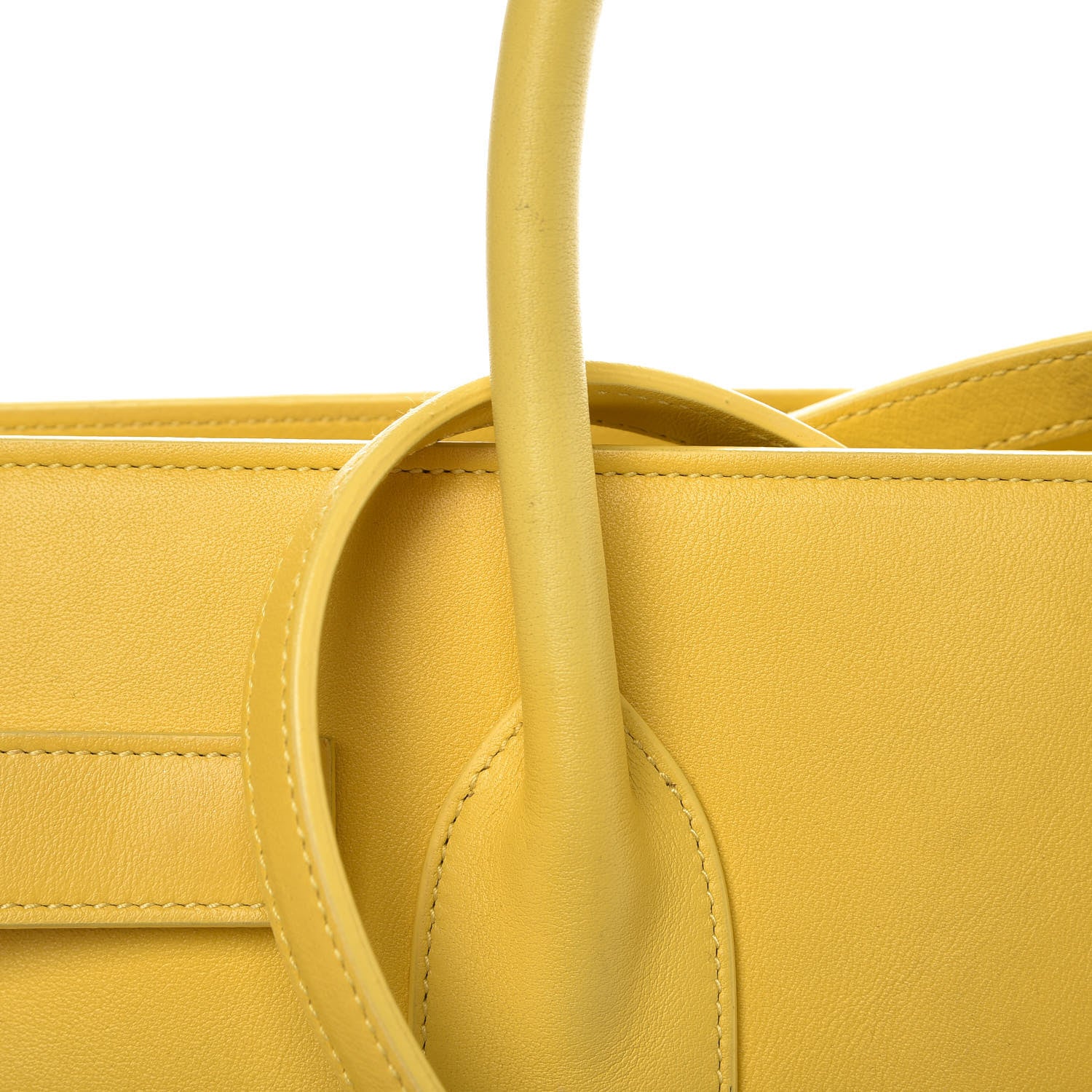 Saint Laurent Grained Calfskin Small Sac De Jour Yellow 14 of 20
