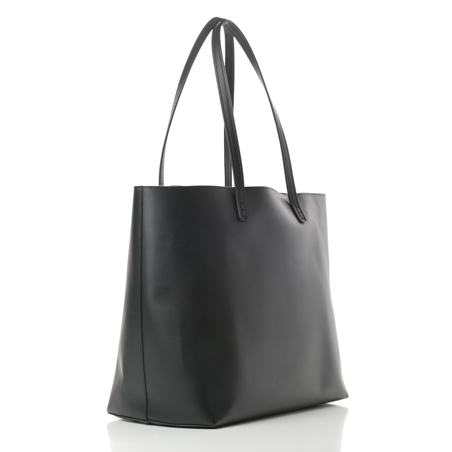 Fendi Vitello Ginevra Elaphe Monster Eyes Shopping Tote Black Naturale 3 of 14