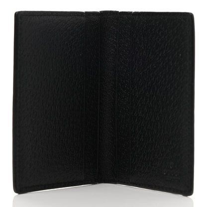 Gucci Calfskin Boar Effect GG Marmont Card Case Black 5 of 7