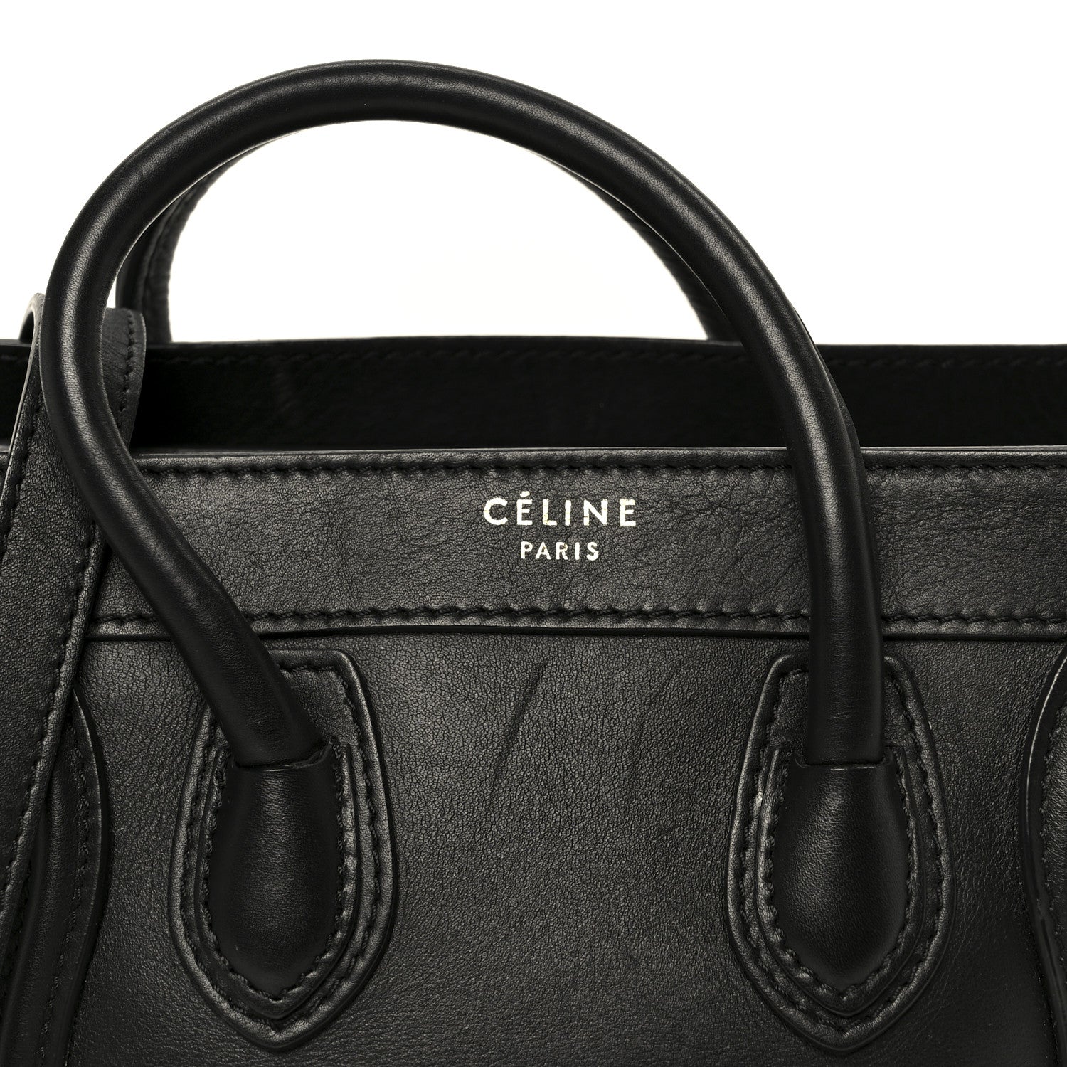 Celine Smooth Calfskin Nano Luggage Black 7 of 9