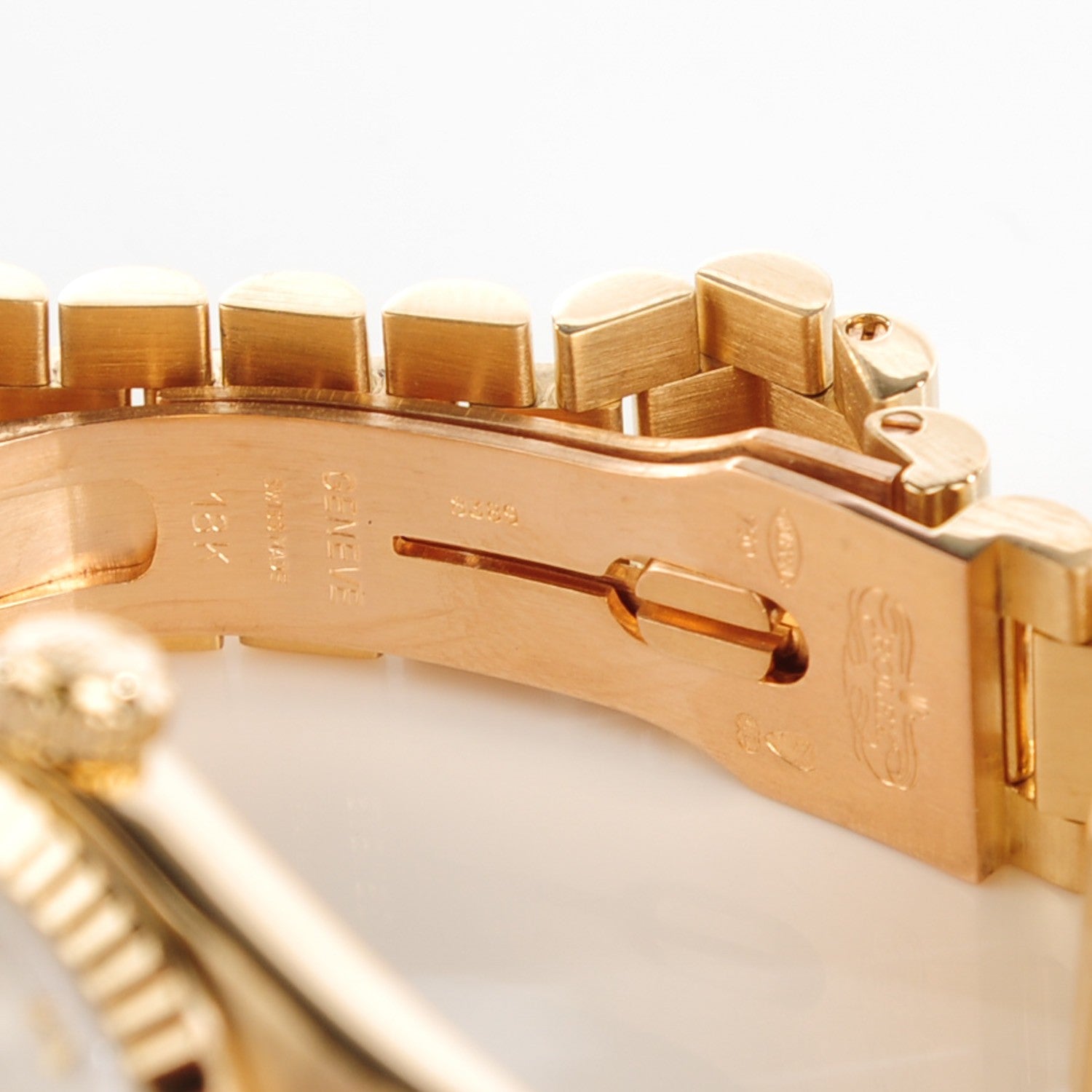 Rolex 18K Yellow Gold 31mm Oyster Perpetual Datejust President Watch White Jubilee 68278 7 of 7