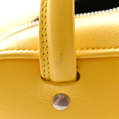 Balenciaga Shiny Day Calfskin Logo XS Triangle Square Bag Jaune Black 10 of 11