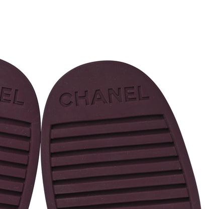 Chanel Lambskin Quilted CC Turnlock Loafers 37 Dark Pink 9 of 12