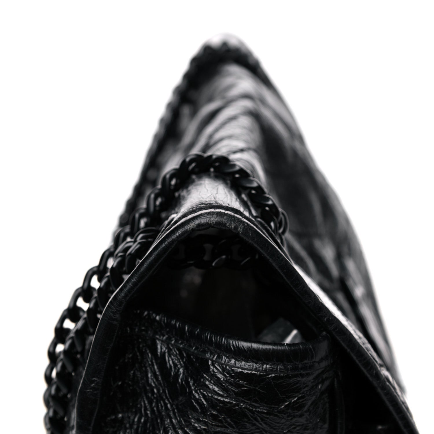 Saint Laurent Crinkled Calfskin Matelasse Monogram Medium Niki Chain Satchel Black 14 of 15
