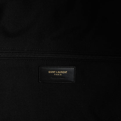 Saint Laurent Nylon Denim Classic Hunting Backpack Black Light Blue 7 of 8