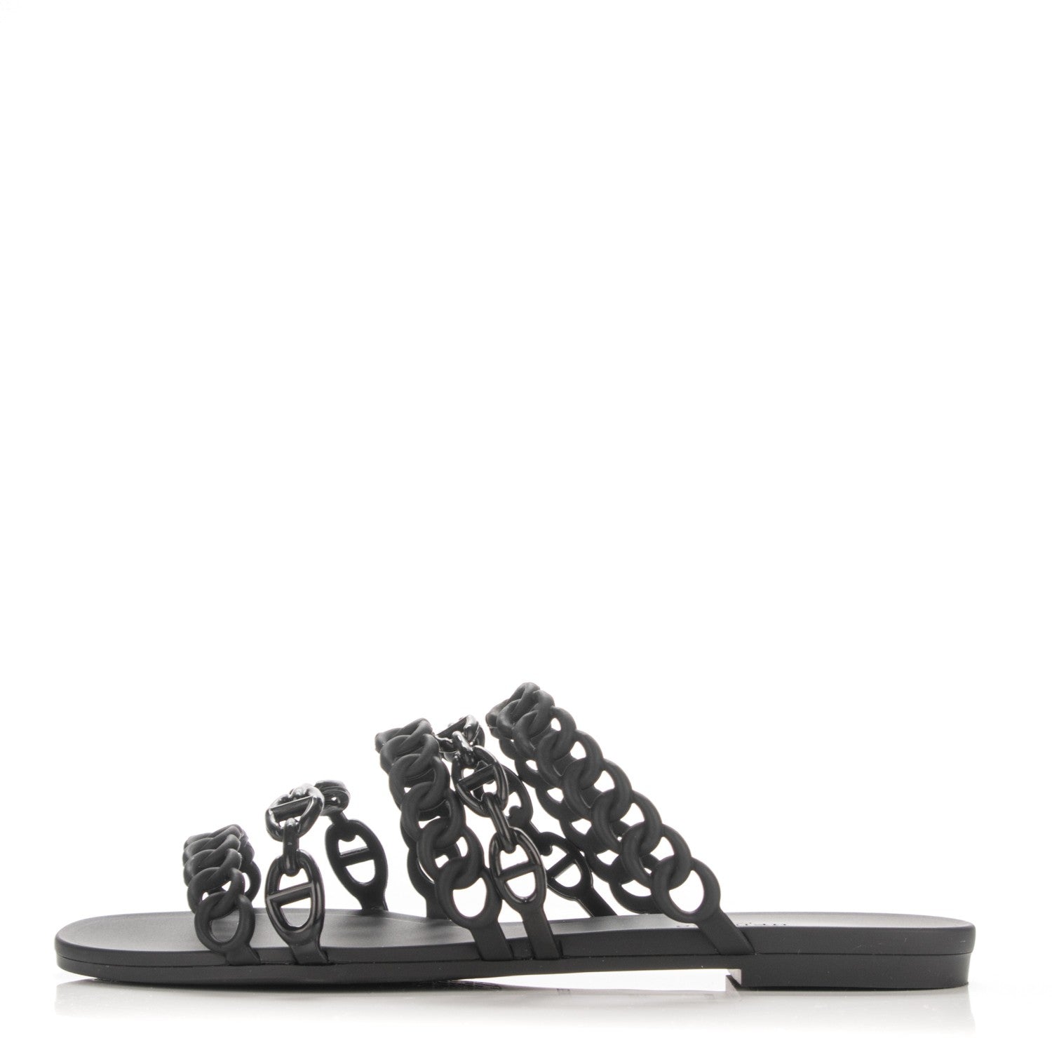 Hermes Chaine d'Ancre Nude Sandals 38 Black 1 of 6