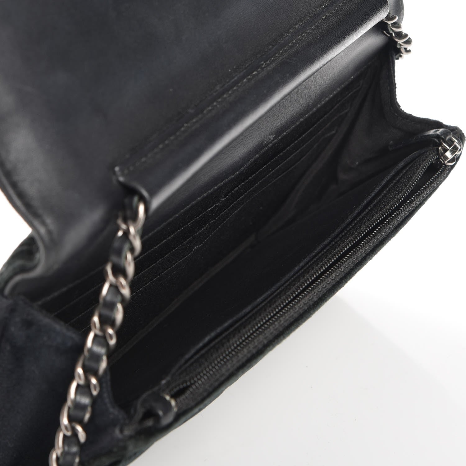 Chanel Velvet Quilted Boy Wallet On Chain WOC Black 5 of 16