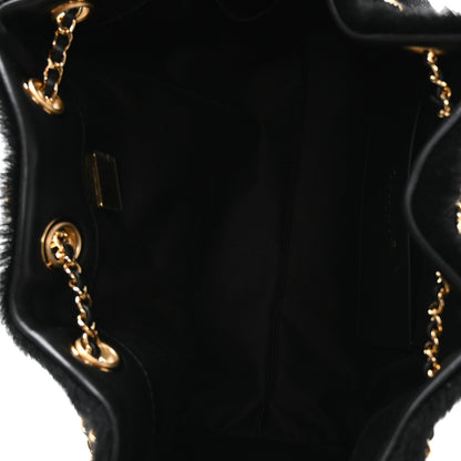 Chanel Pony Hair Mini Chanel 25 Handbag Black 5 of 11