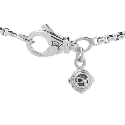 David Yurman Sterling Silver Diamond Hampton Blue Topaz Chatelaine Station Necklace 6 of 7