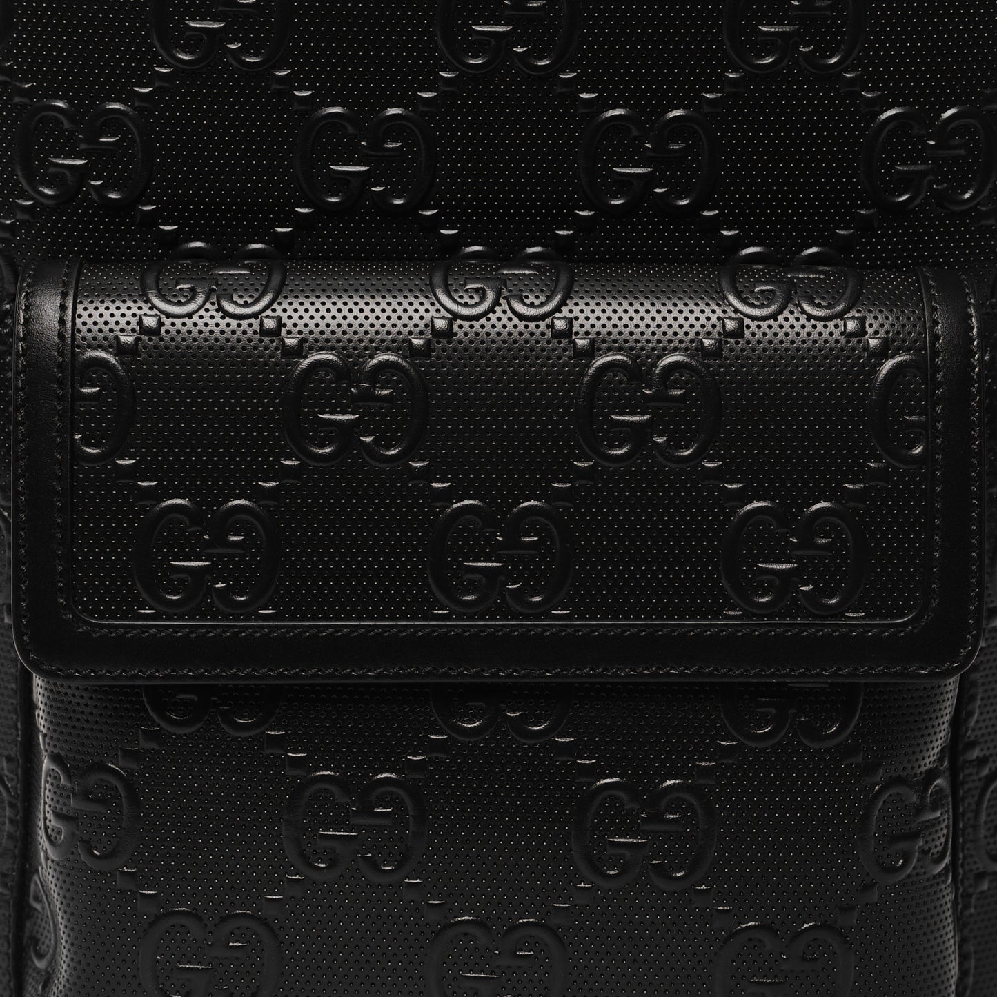 Calfskin GG Tennis Embossed Backpack Black