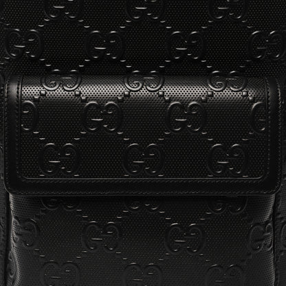 Gucci Calfskin GG Tennis Embossed Backpack Black 8 of 10