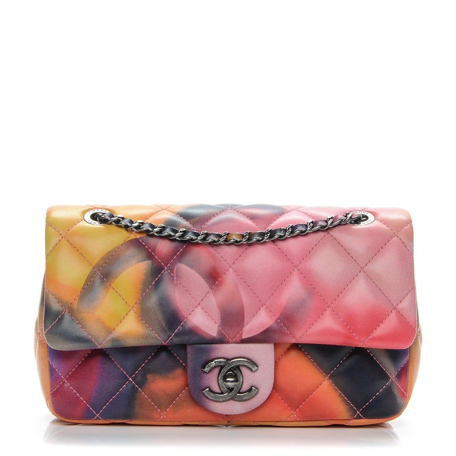 Chanel Printed Lambskin Quilted Small Flower Power Flap 1 of 7