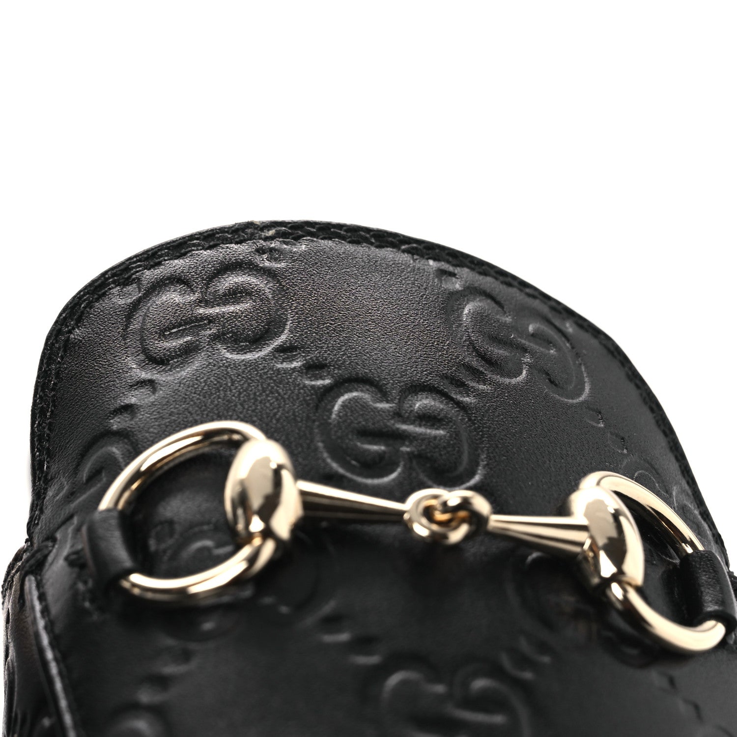 Gucci Glamour Calfskin Guccissima Womens Princetown Slippers 37.5 Black 11 of 13