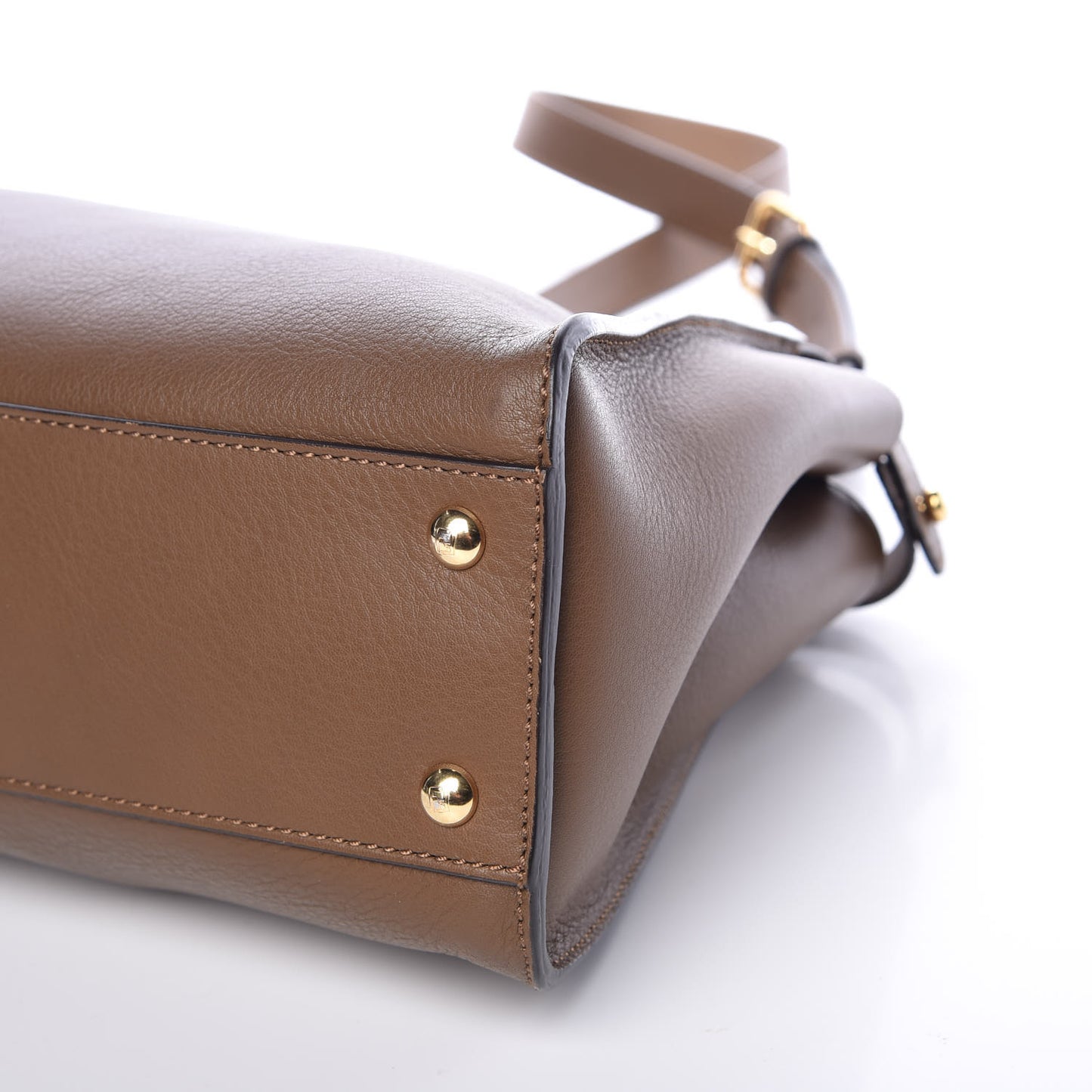 Vitello Seta Fabric Jacquard Pequin Medium Peekaboo Iconic Satchel Foresta Tobacco