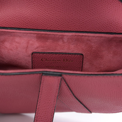 Christian Dior Grained Calfskin Mini Saddle Bag Pink 6 of 14