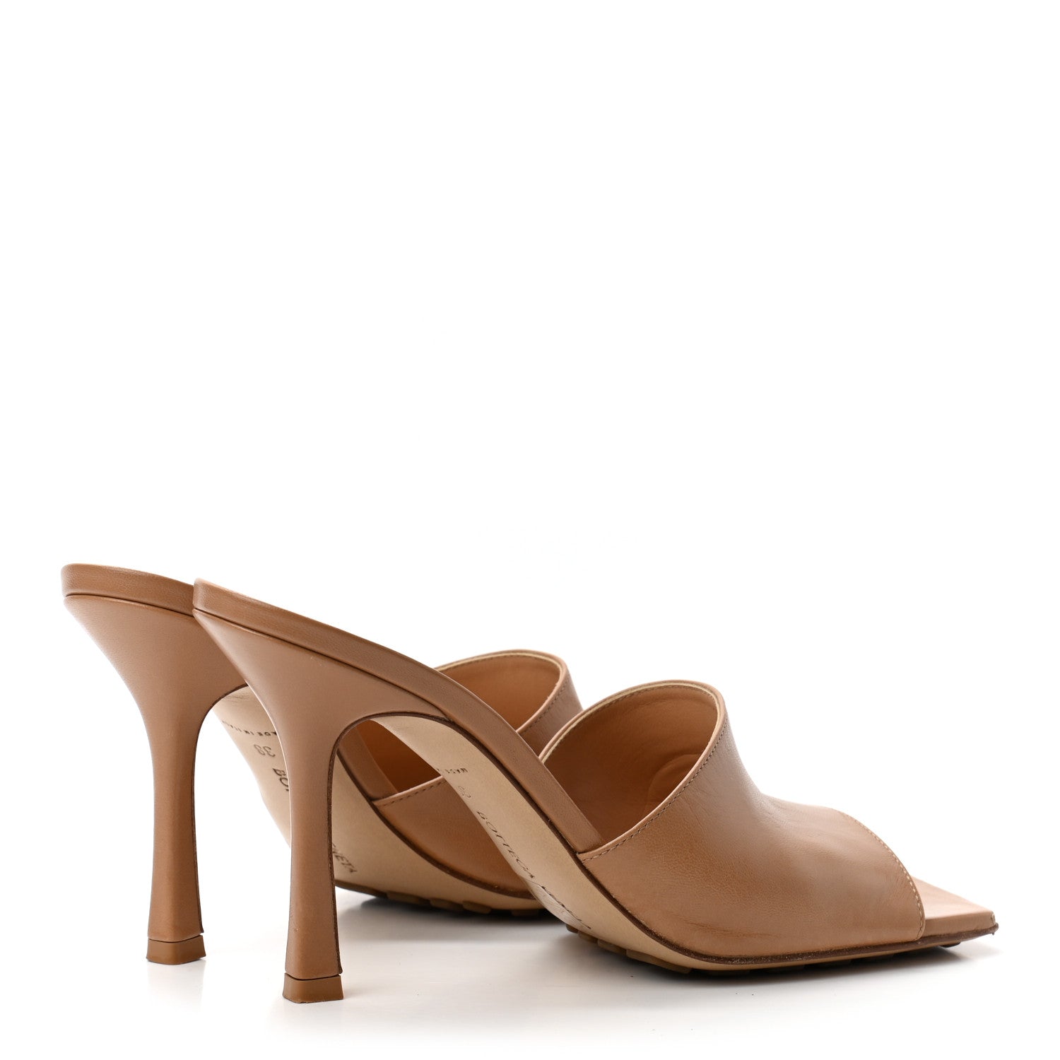 Bottega Veneta Lambskin Stretch Mule Sandals 38 Nude 4 of 10