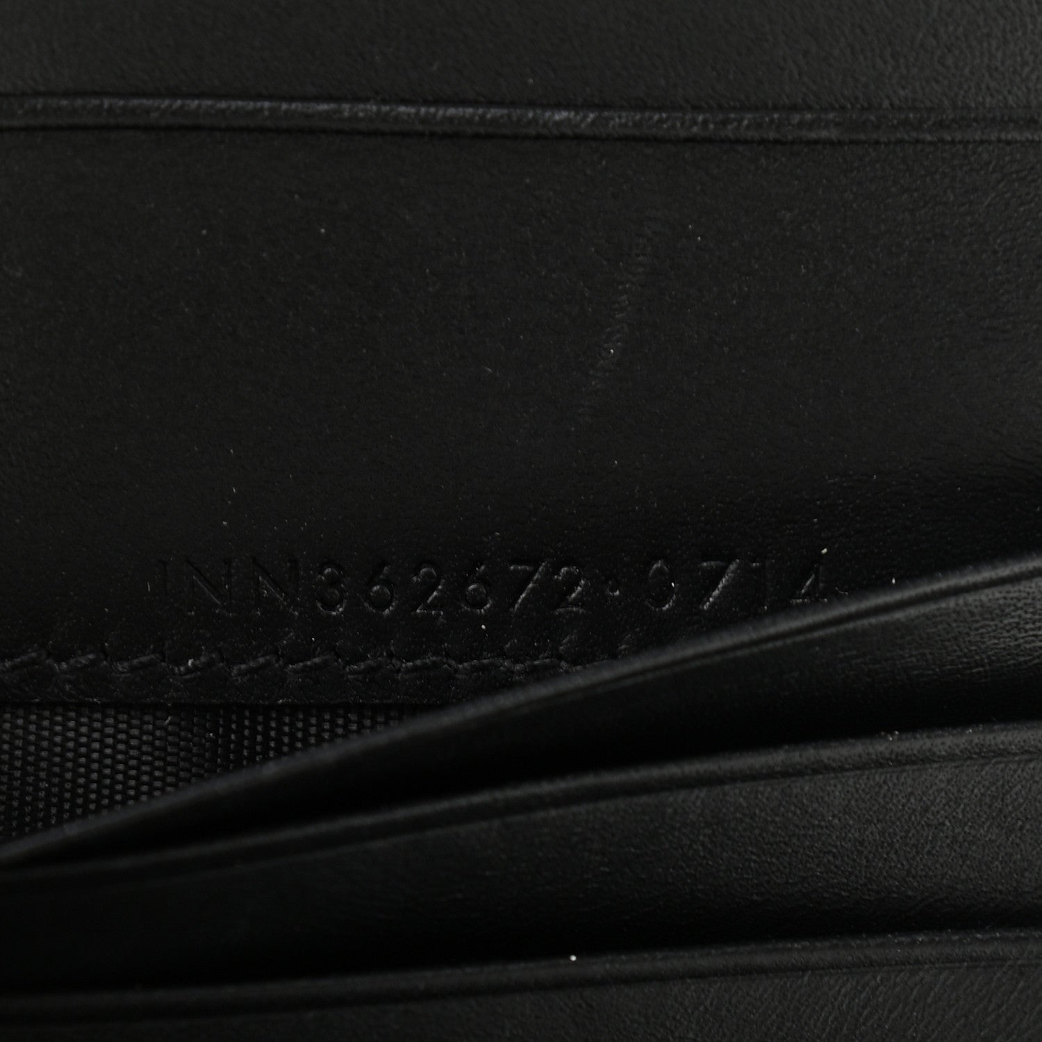 Saint Laurent Lambskin Matelasse Chevron Small Monogram Wallet Black 7 of 9