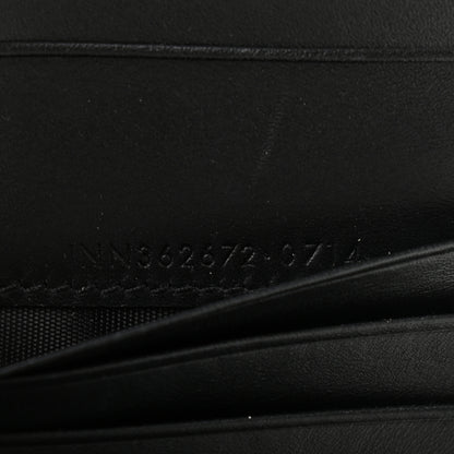 Saint Laurent Lambskin Matelasse Chevron Small Monogram Wallet Black 7 of 9