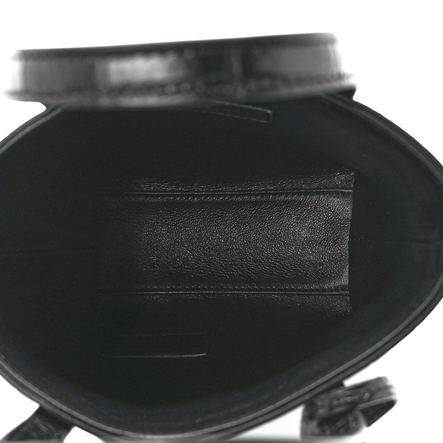 Saint Laurent Calfskin Crocodile Embossed Paris Mini Toy Shopper Tote Black 5 of 13