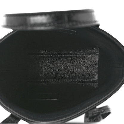 Saint Laurent Calfskin Crocodile Embossed Paris Mini Toy Shopper Tote Black 5 of 13