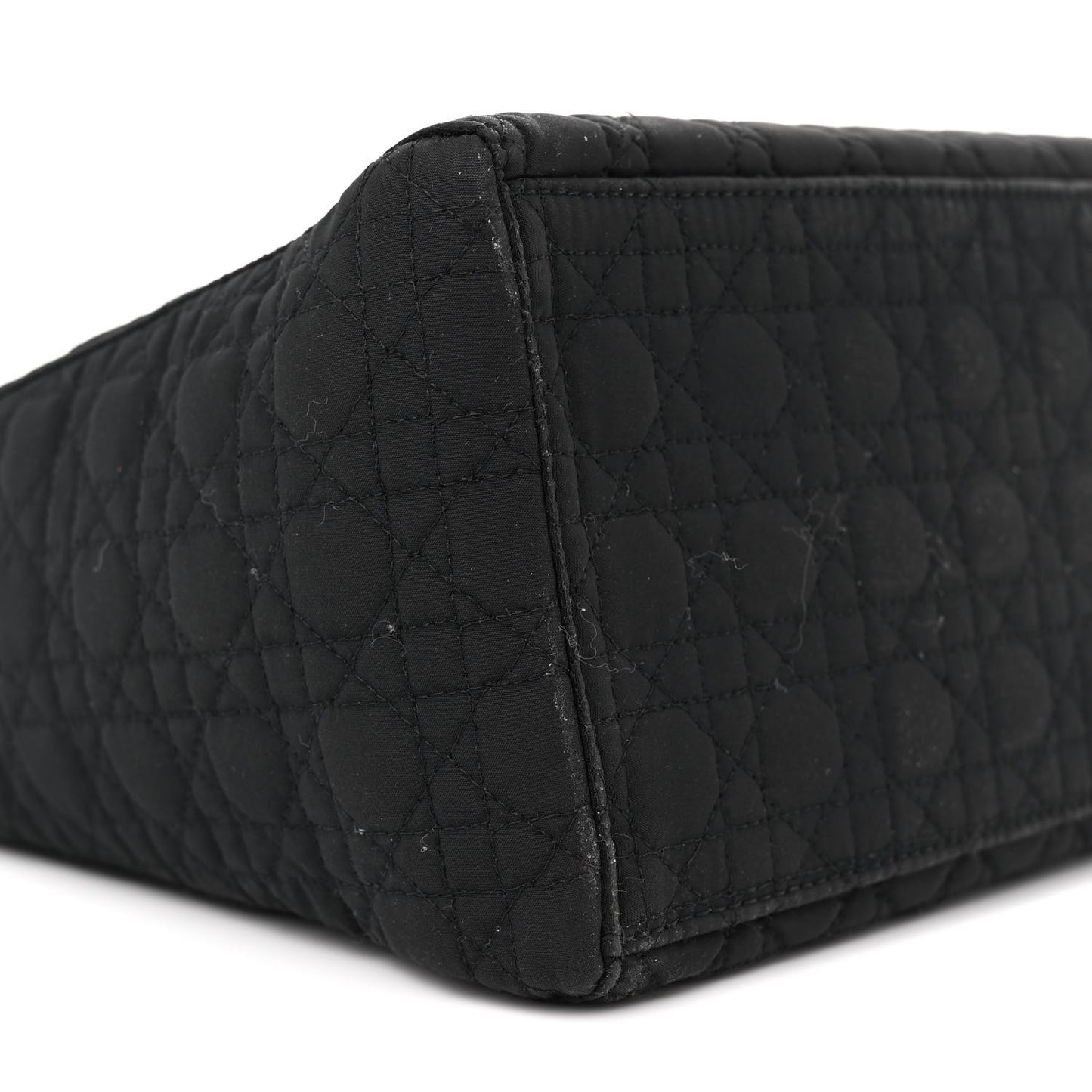 Nylon Cannage Medium Lady Dior Black