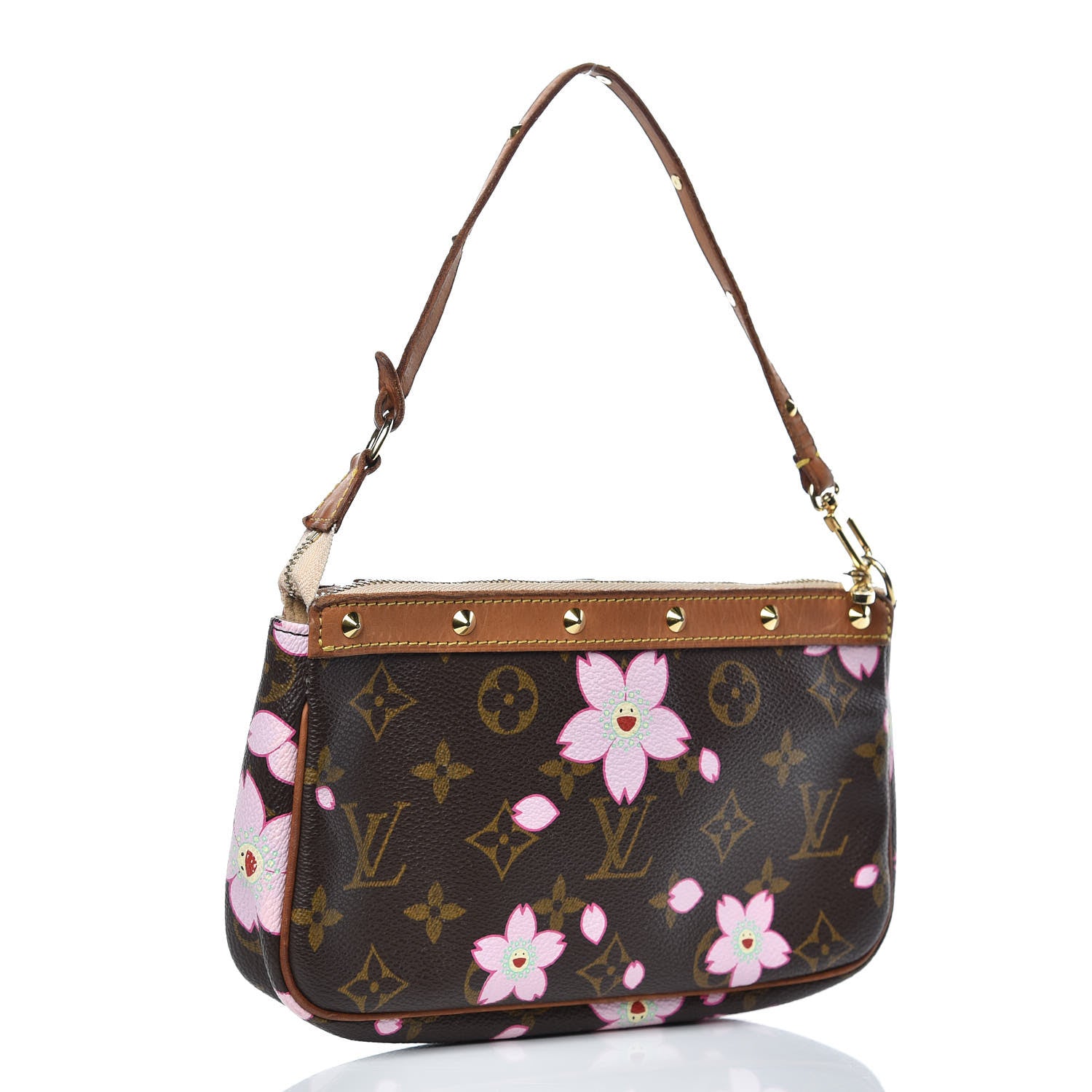 Louis Vuitton Monogram Cherry Blossom Pochette Accessories Brown 3 of 12