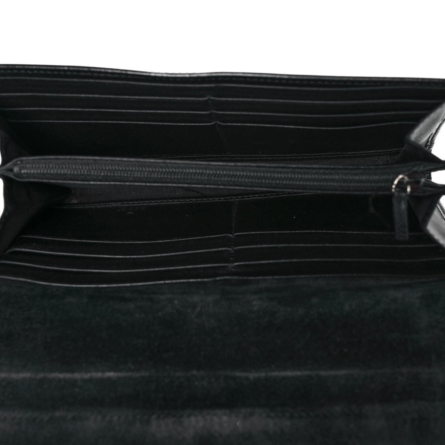Patent Calfskin Large Soho Continental Wallet Black